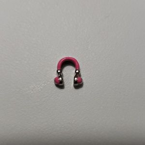 Origami Owl pink headphones charm